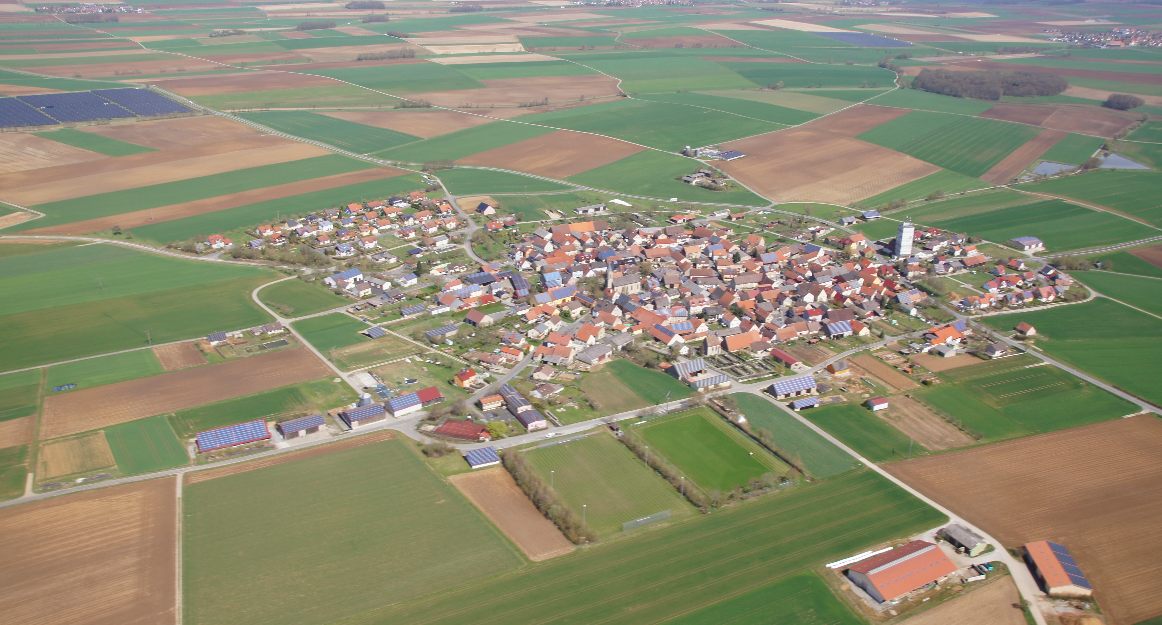 Luftbild der Gemeinde Riedenheim